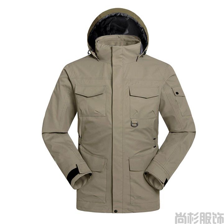 軍綠色兩件套工裝風格沖鋒衣(圖11) 軍綠色兩件套工裝風格沖鋒衣(圖11)