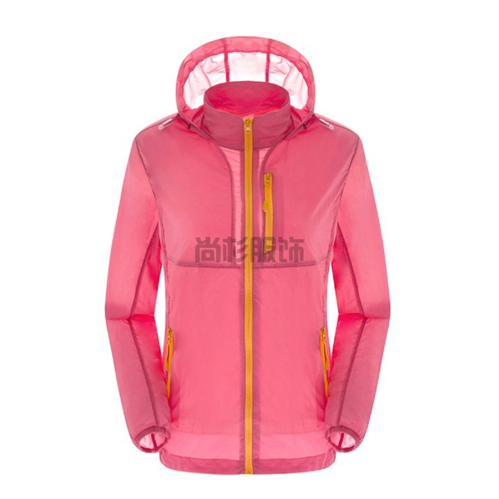 女款黃拉鏈款超輕皮膚風衣Q614(圖1)